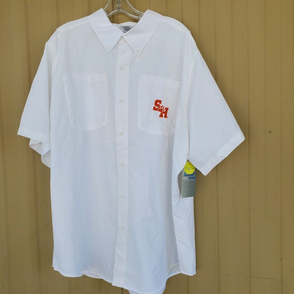 ProEdge By Knights Apparel Bearkats Embroidered Print Shirt Size Medium